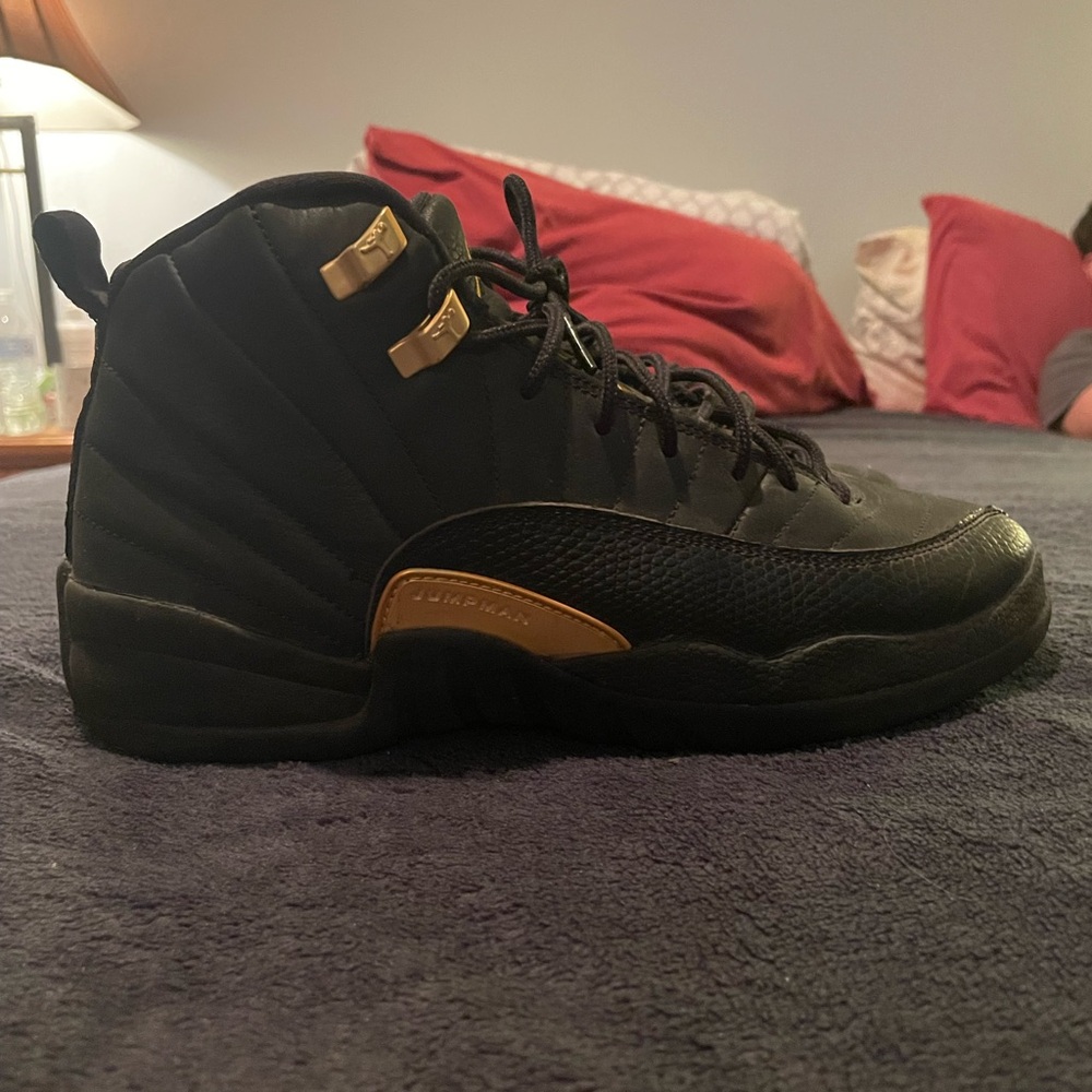 Jordan Black Sneakers with Gold Highlights